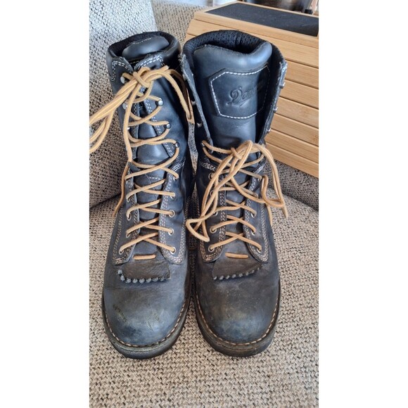 DANNER® LOGGER 8" BLACK WATERPROOF WORK BOOTS 15431 -SZ 10 MENS - Picture 5 of 10